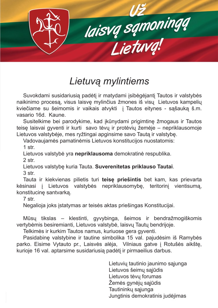 Lietuvą mylintiems